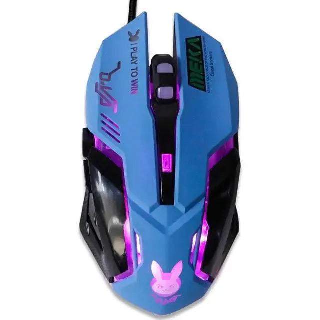 Gaming USB Wired Mouse Pink Computer Professional 2400 DPI Mouse